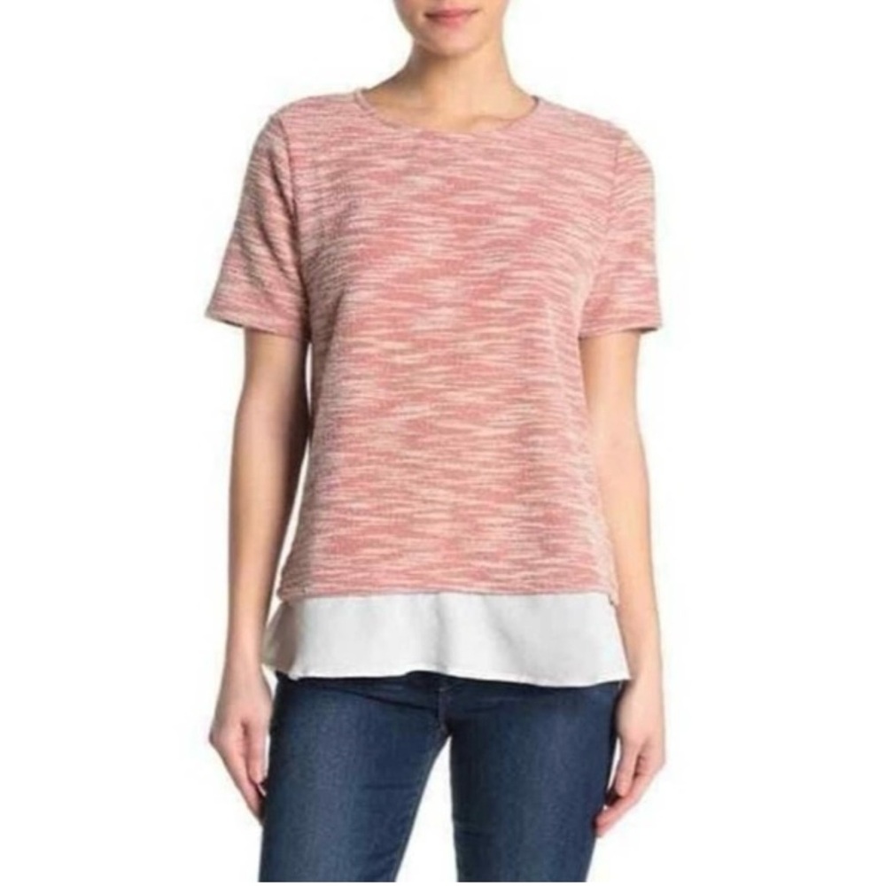 Emelia Chiffon Hem Tweed Top